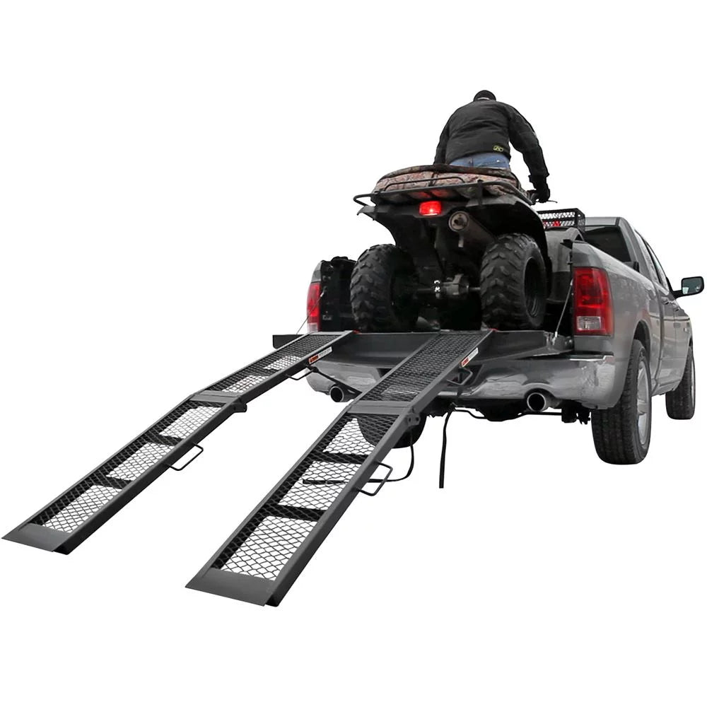 Rampas plegables dobles de 90 pulgadas para ATV de acero negro