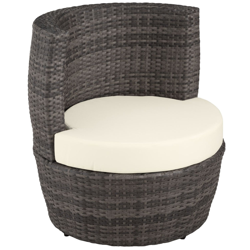 Conjunto De Ratán Y Aluminio Nizza - Gris