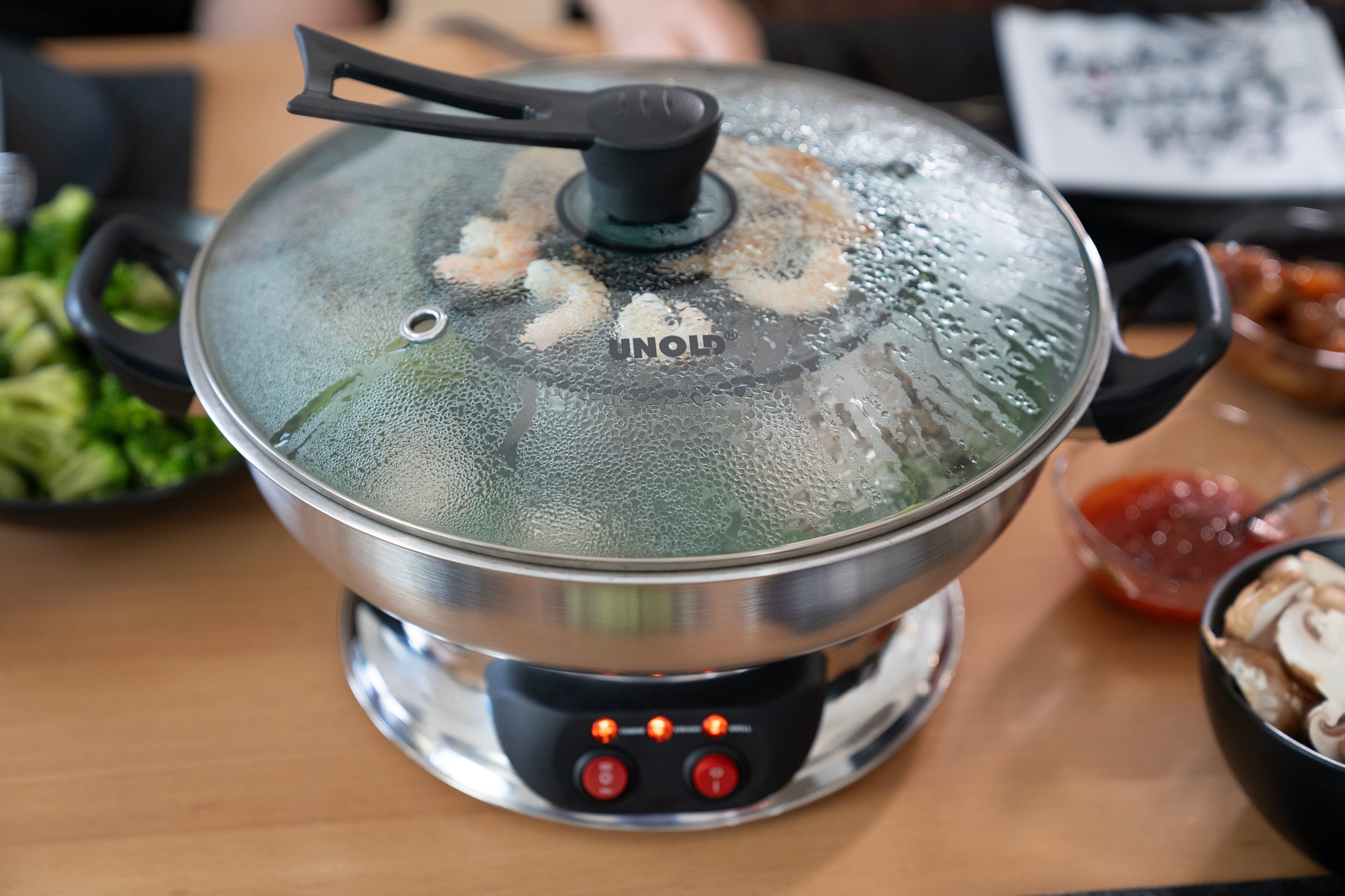 2025 Asia-Fondue – Set eléctrico para fondue de caldo y aceite, temperatura ajustable, accesorios para 6 personas