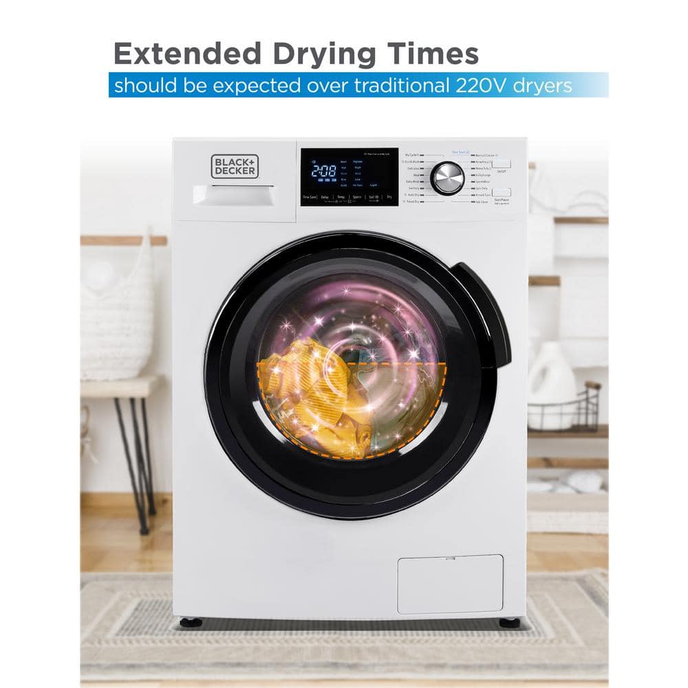 2025 BLACK+DECKER Combo Lavadora y Secadora Todo en Uno de 2.7 cu. ft. en Blanco BCW27MW