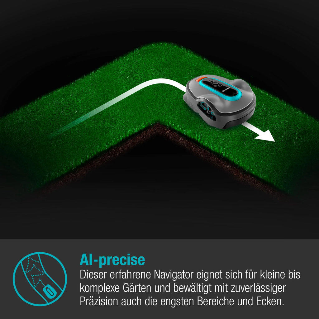 2025 Robot cortacésped Gardena SILENO minimo 350 m²: cortacésped inteligente con conectividad óptima, programable vía la aplicación Gardena Bluetooth (15208-47)