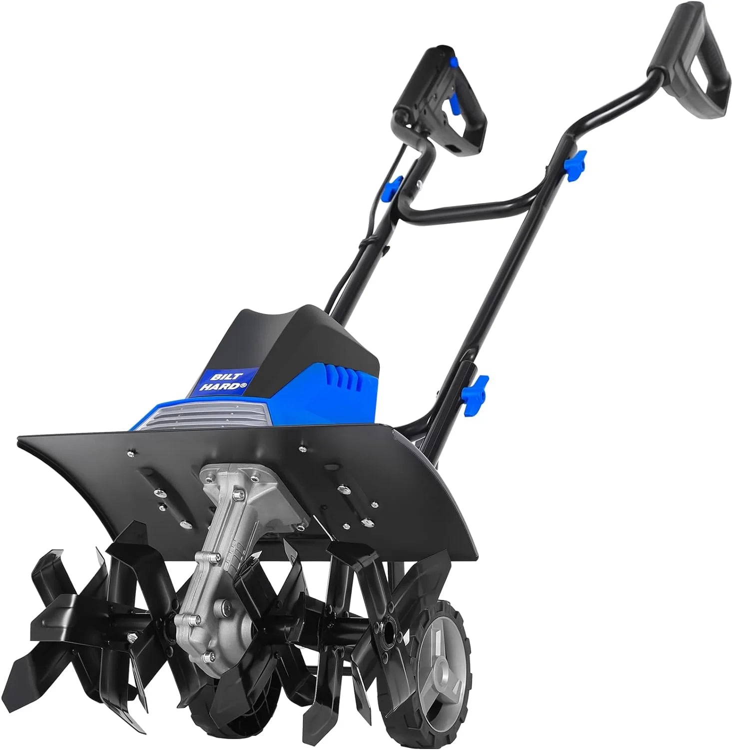 2025 Motocultor eléctrico BILT HARD de 16 pulgadas, 13,5 A, 6 dientes de acero, con ruedas ajustables.