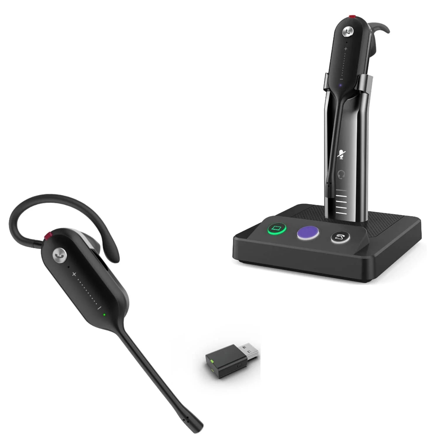 Auriculares inalámbricos DECT con base de carga para teléfono de escritorio