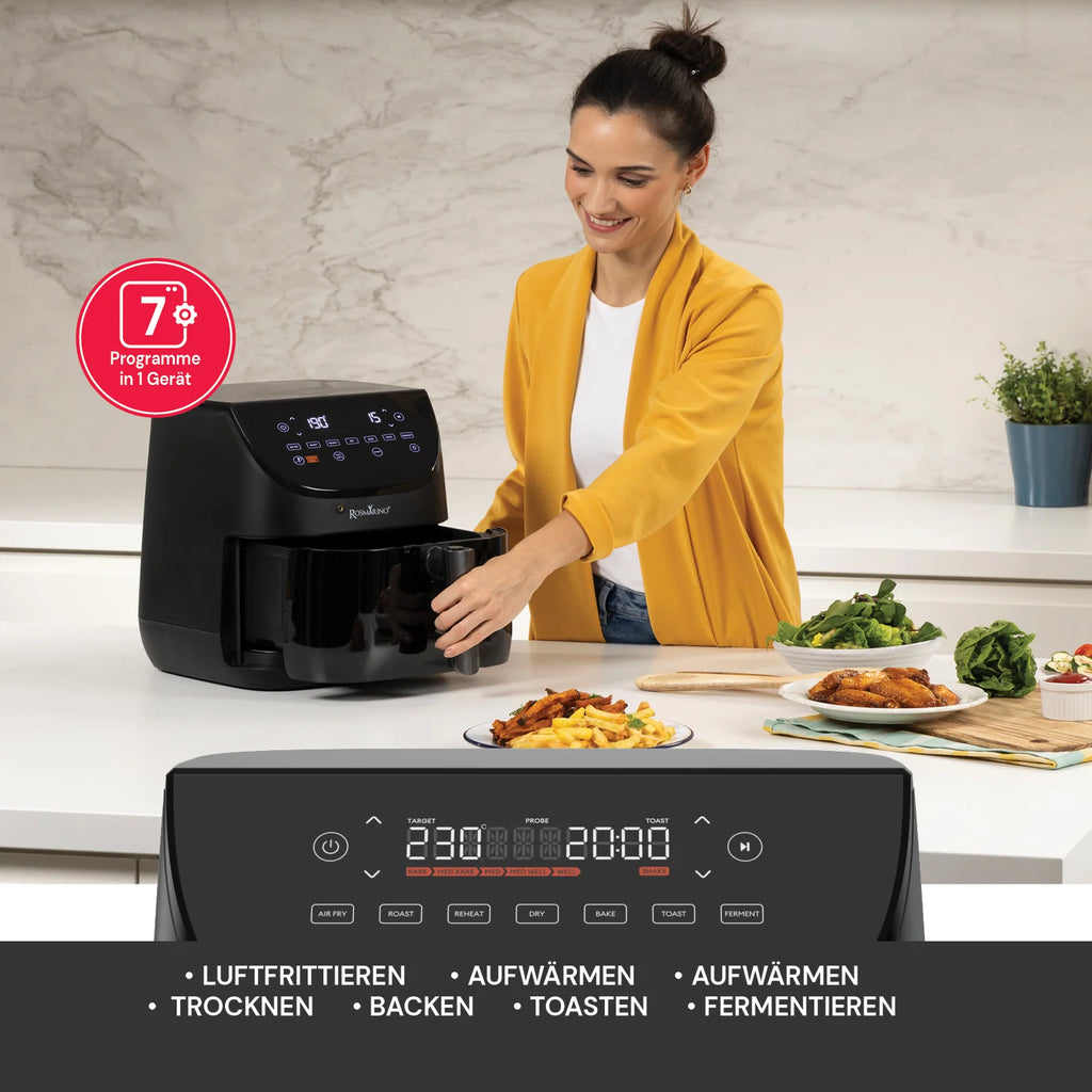 2025 Freidora de aire caliente Rosmarino TempSense – 6 L