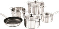 ZWILLING Juego de ollas Flow, 4 tapas, aptas para inducción, acero inoxidable, 5-teilig