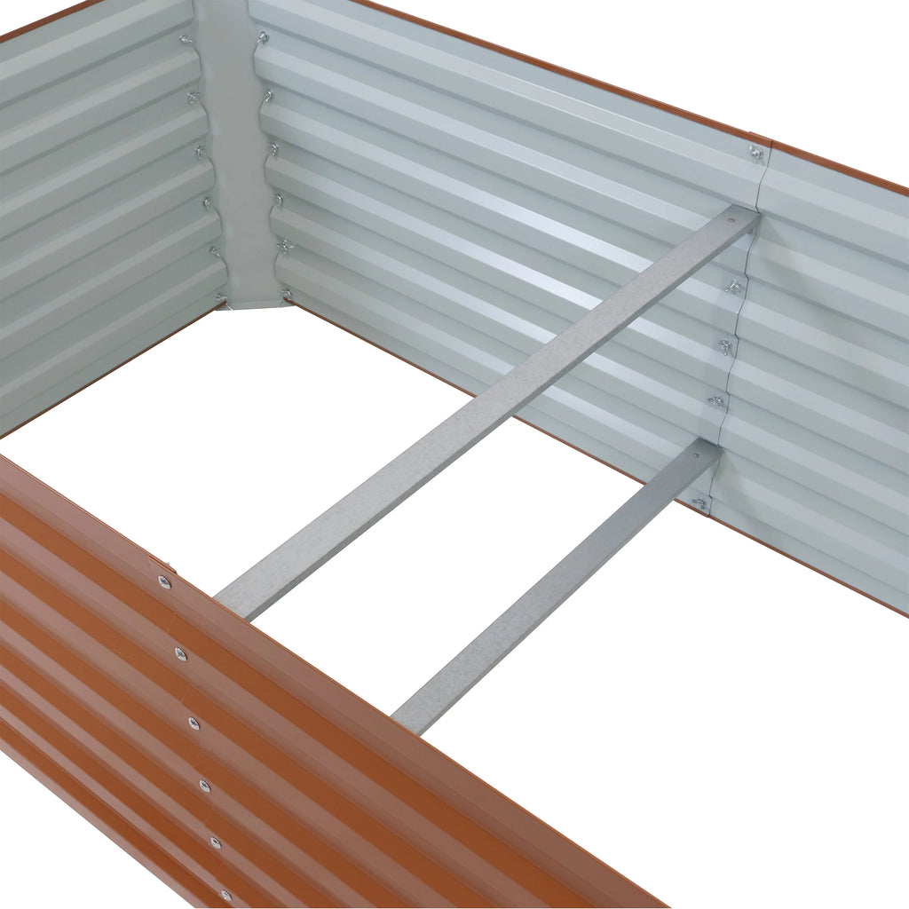 2025 Cama Elevada Rectangular para Jardín Sunnydaze de Acero Galvalume - 180 cm