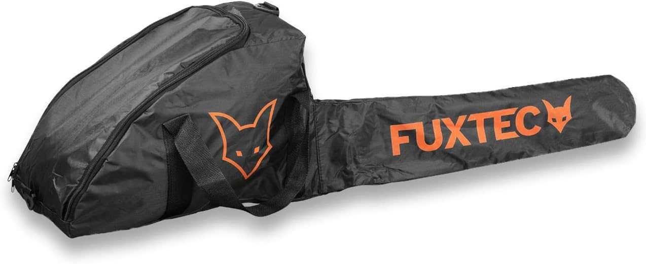 FUXTEC Motosierra Gasolina FX-KS262 de 2,85kw - con espada de 20'', longitud de corte 46 cm- 61,5cc - Easy-Start - incl. Protección de la espada y bolsa de transporte