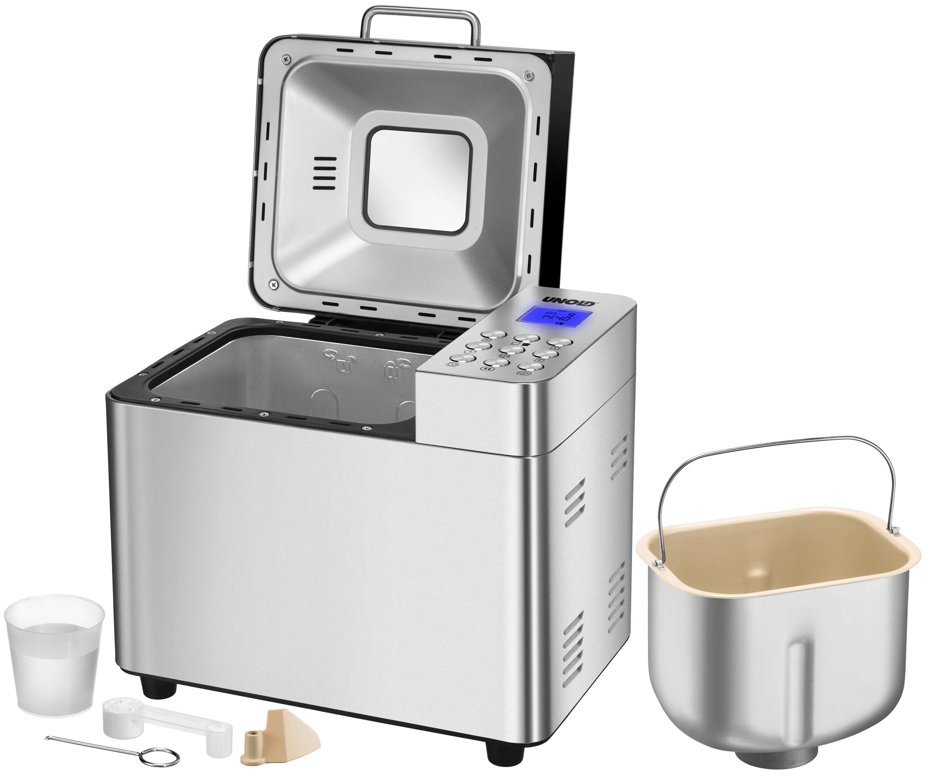 2025 Máquina de pan Backmeister® Edel de acero inoxidable, 550 W, 16 programas automáticos