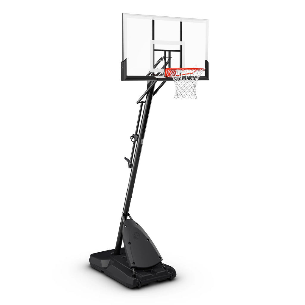 2025 Canasta de Baloncesto Portátil Spalding de 54 pulgadas – Panel de Policarbonato Irrompible, Sistema Ajustable ExactaHeight y Aro Pro Slam – Para Juego Exterior