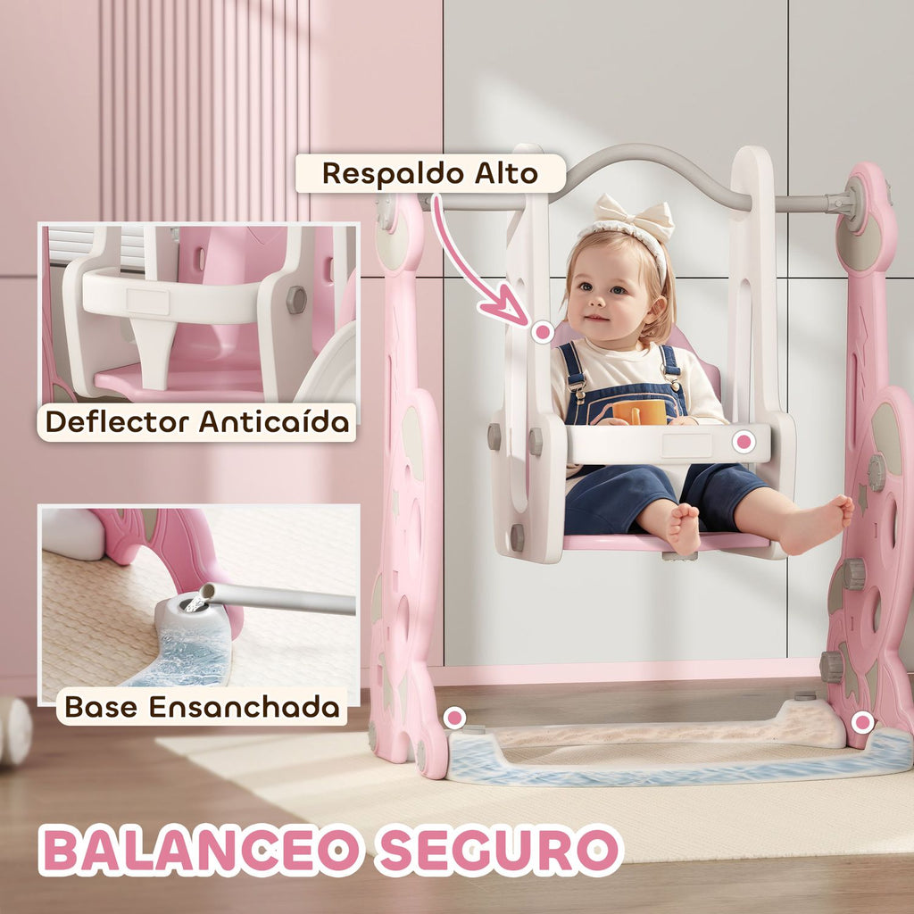 Tobogán Infantil 4 En 1 Con Columpio Y Tobogán Multicolor Aiyaplay