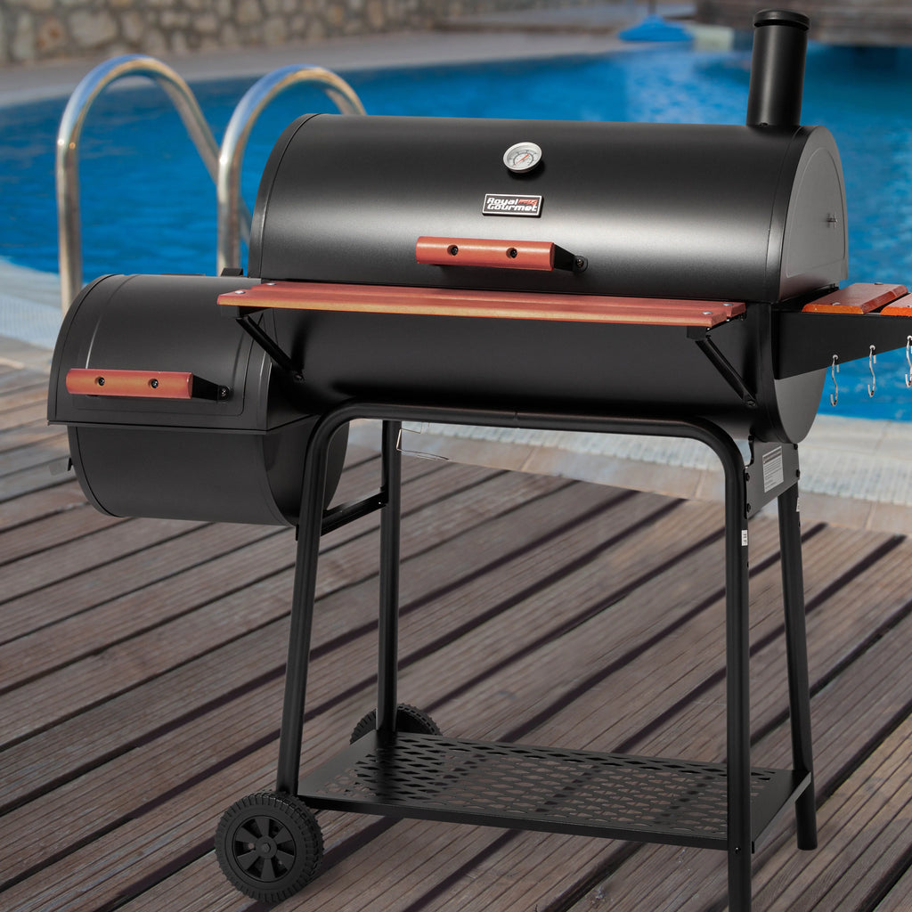 2025 Royal Gourmet CC1830W Parrilla de carbón de 76 cm con ahumador lateral