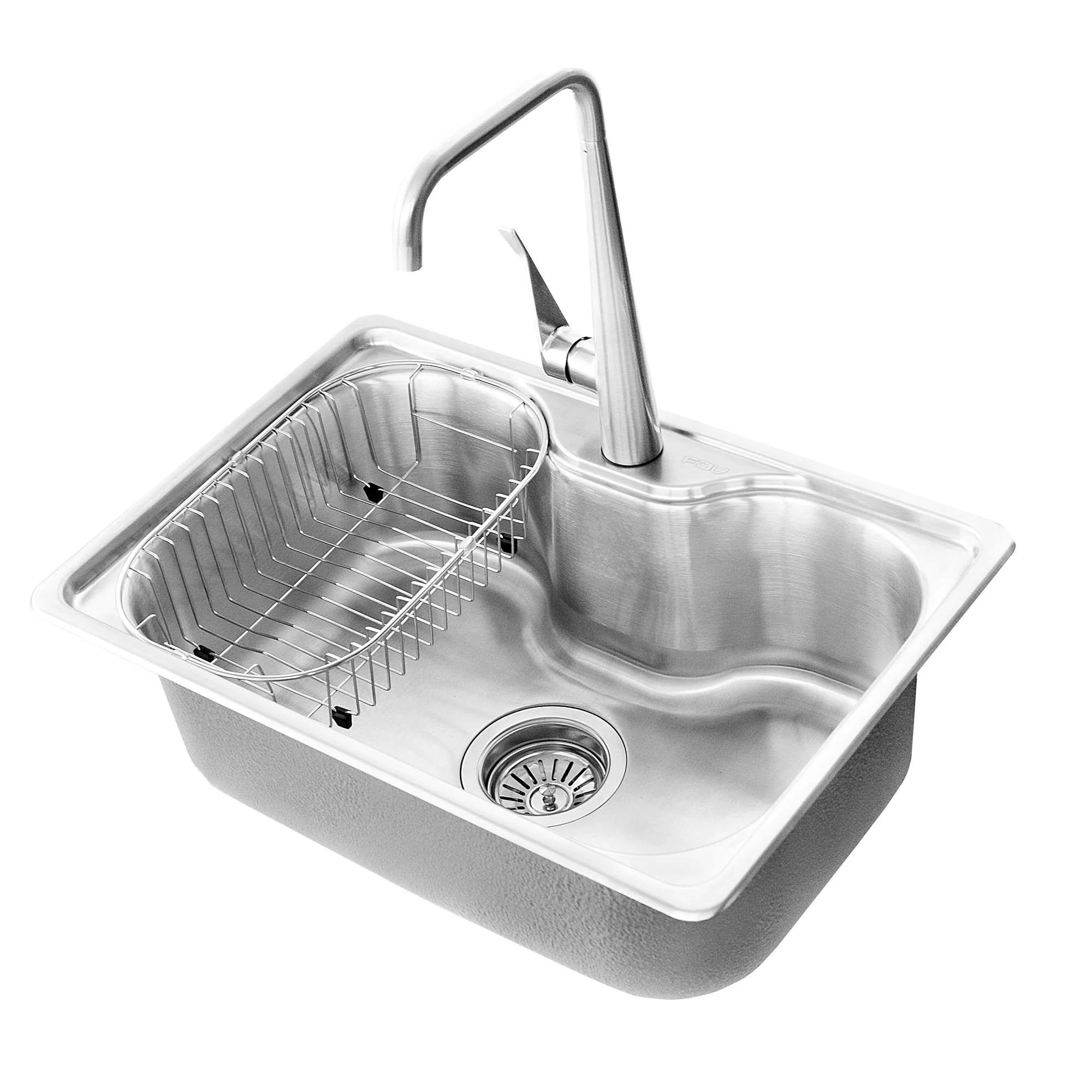 2025 Lavaplatos Sobre Cubierta Acero Inox Small Acqua FDV
