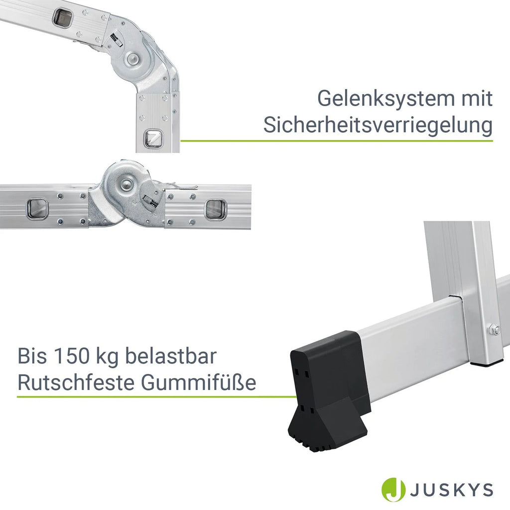 2025 Escalera multifuncional de aluminio 3,6 m – Versátil, estable y compacta