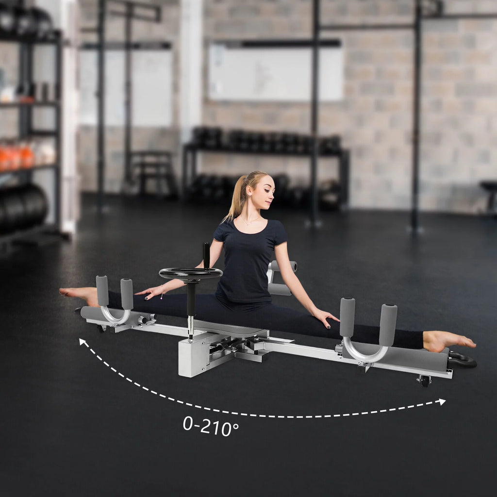 Dispositivo profesional de estiramiento de piernas con capacidad de carga de 150 kg, equipo robusto para el hogar y el gimnasio.