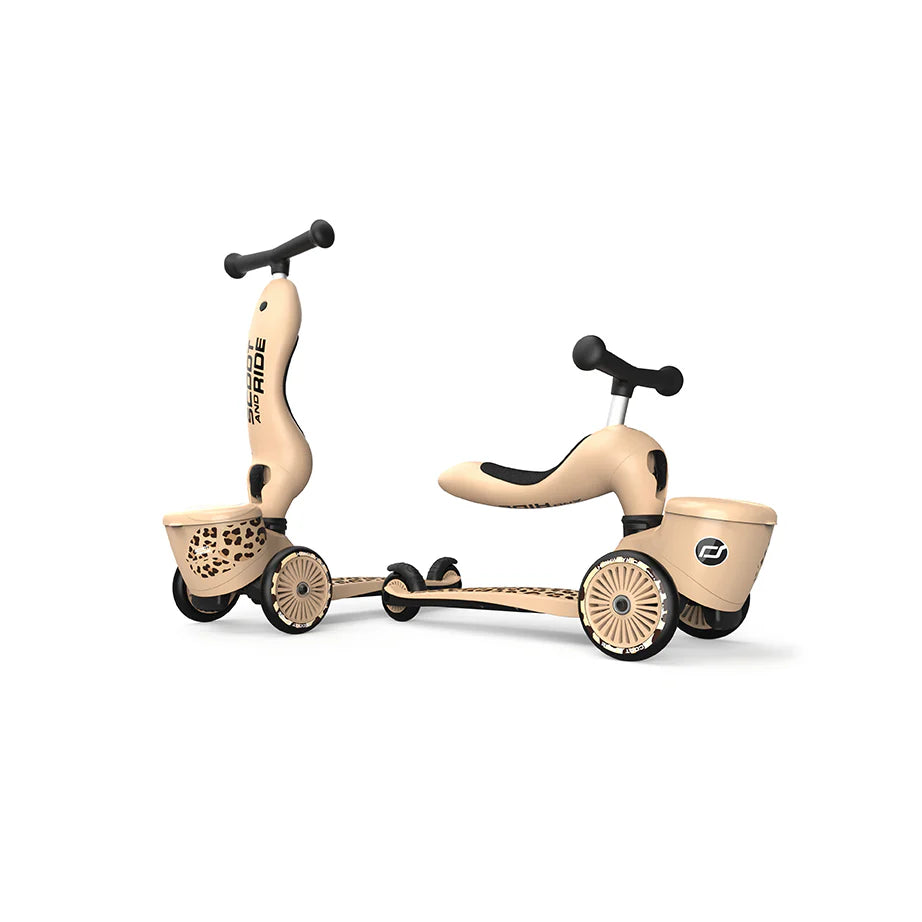 2025 Patinete Scoot & Ride Highwaykick 1 Lifestyle 2-en-1 con Asiento, para Niños de 1 a 5 Años, Diseño con Compartimento de Almacenamiento