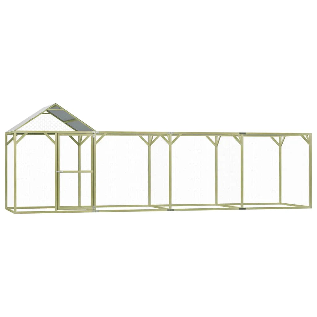 2025 Gallinero exterior 6 x 1,5 x 2 m – Recinto seguro de madera impregnada para aves y pequeños animales