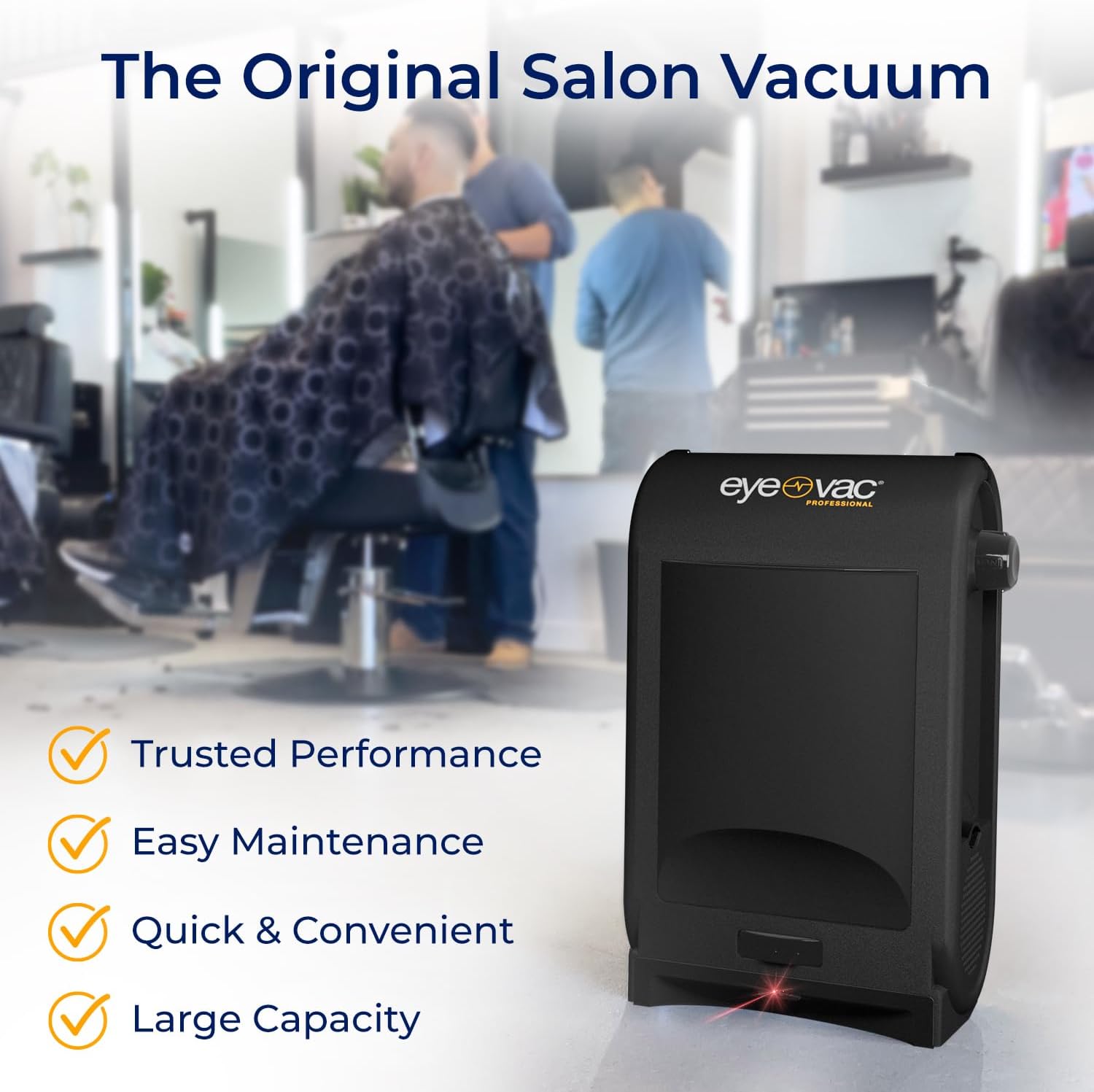 2025 EyeVac Pro – Aspiradora sin contacto con recogedor automático de polvo, inalámbrica, 1400 vatios, negra