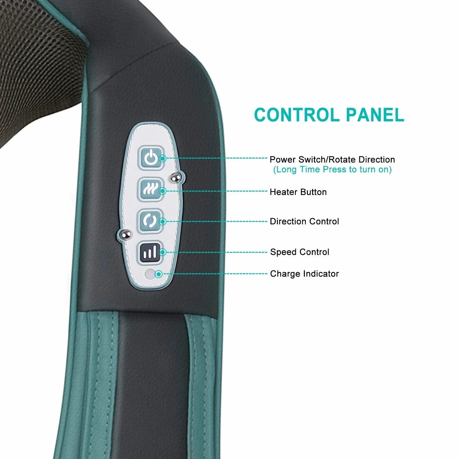 2025 Naipo MGS-N12CS – Masajeador Inalámbrico Shiatsu para Cuello y Hombros