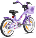 2025 Bicicleta Infantil de 14 Pulgadas con Ruedas de Apoyo, Violeta y Blanco, desde 3-4 Años