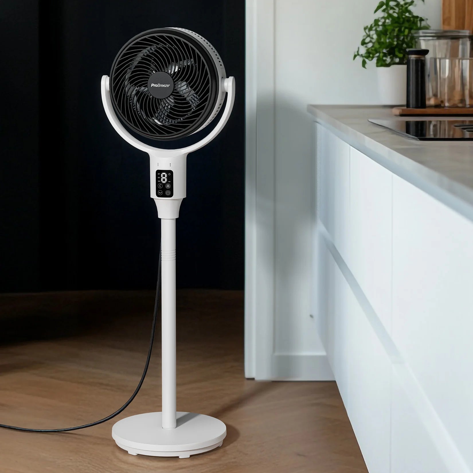 2025 Ventilador de pie híbrido AirFlo™ 43" - Circulador de aire ultrasilencioso - Blanco