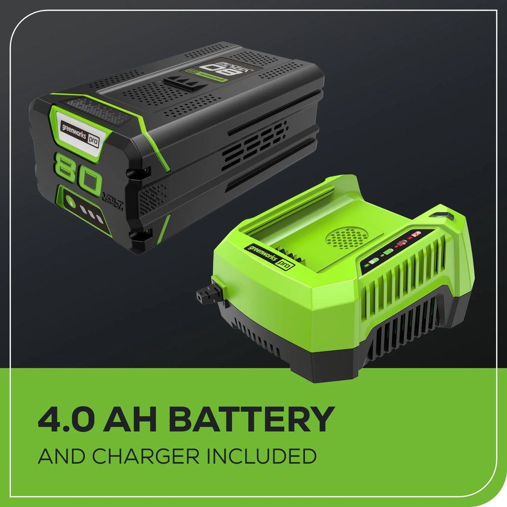 2025 Soplador de mochila inalámbrico 80V 610 CFM con boquilla única, batería de 4.0Ah y cargador