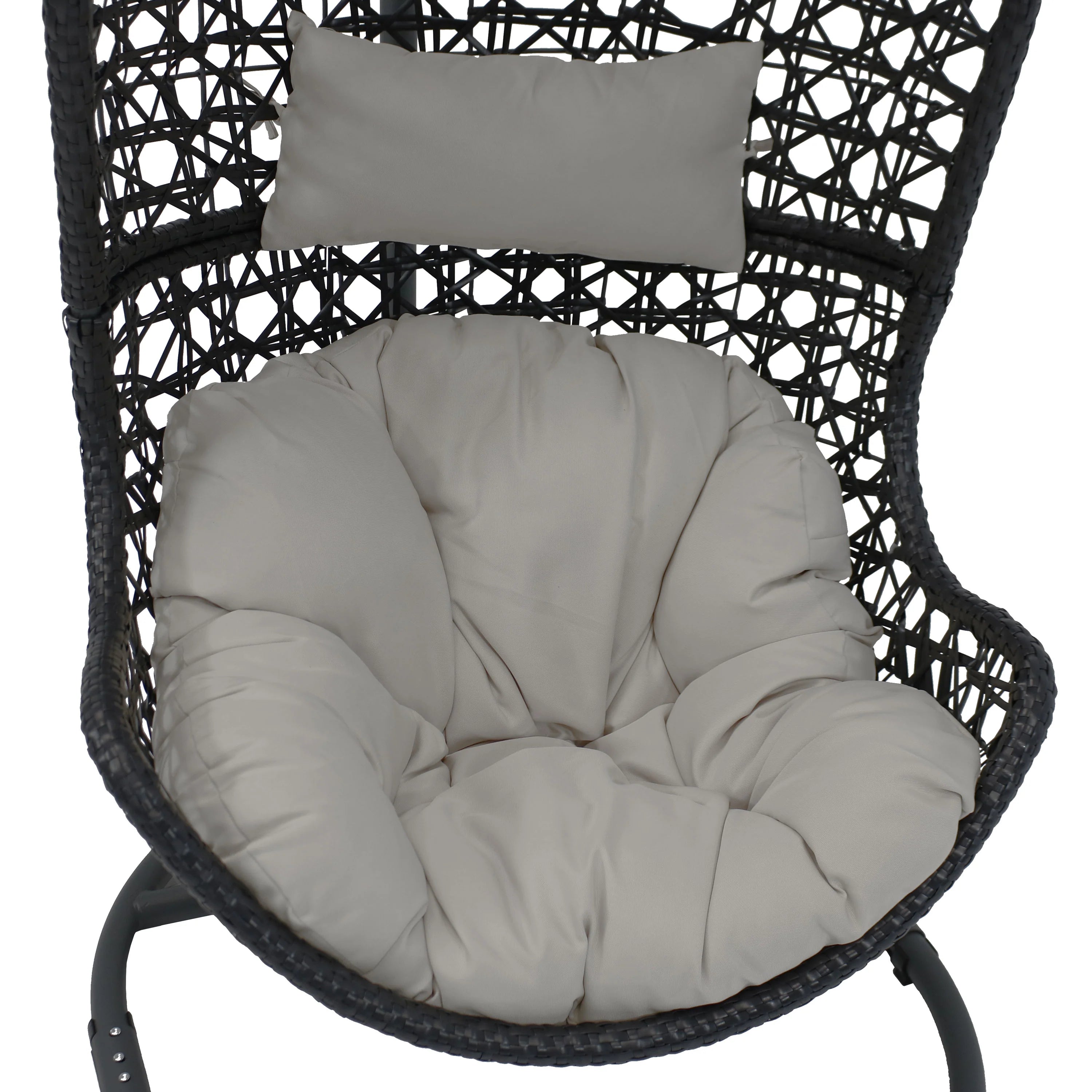 2025 Silla Colgante Tipo Huevo Sunnydaze Cordelia con Estructura de Acero y Cojín
