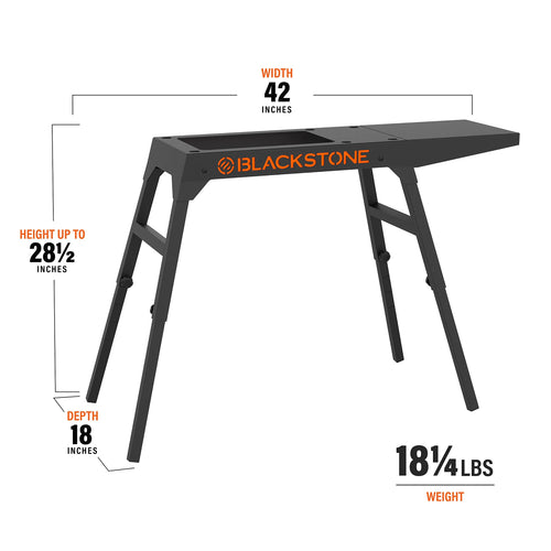 2025 Blackstone Soporte Universal para Plancha con Piernas Ajustables y Estante Lateral