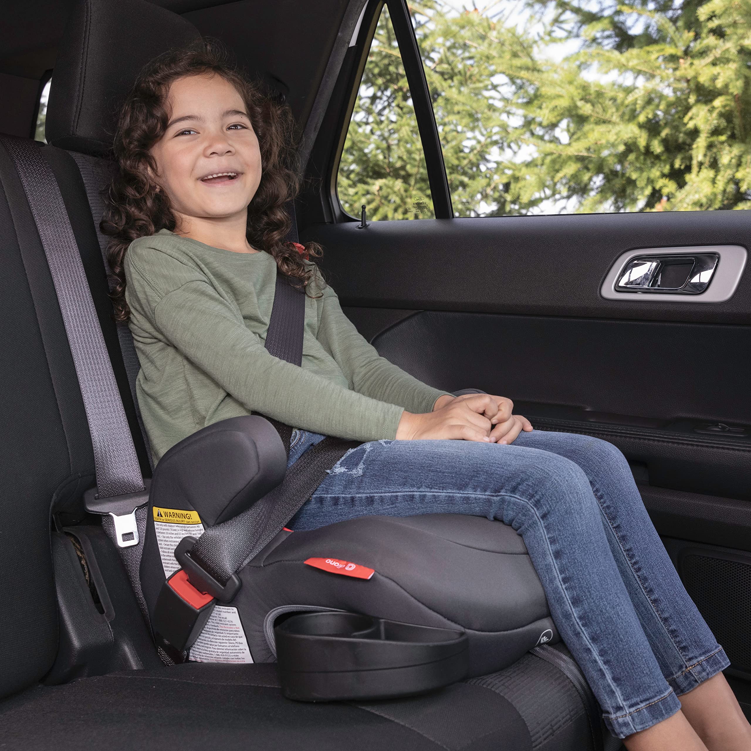 2025 Diono Monterey 4DXT Latch, Asiento Elevador 2-en-1 con Respaldo Alto, Altura y Ancho Expandibles, Protección Avanzada contra Impactos Laterales, 8 Años 1 Booster, Color Negro