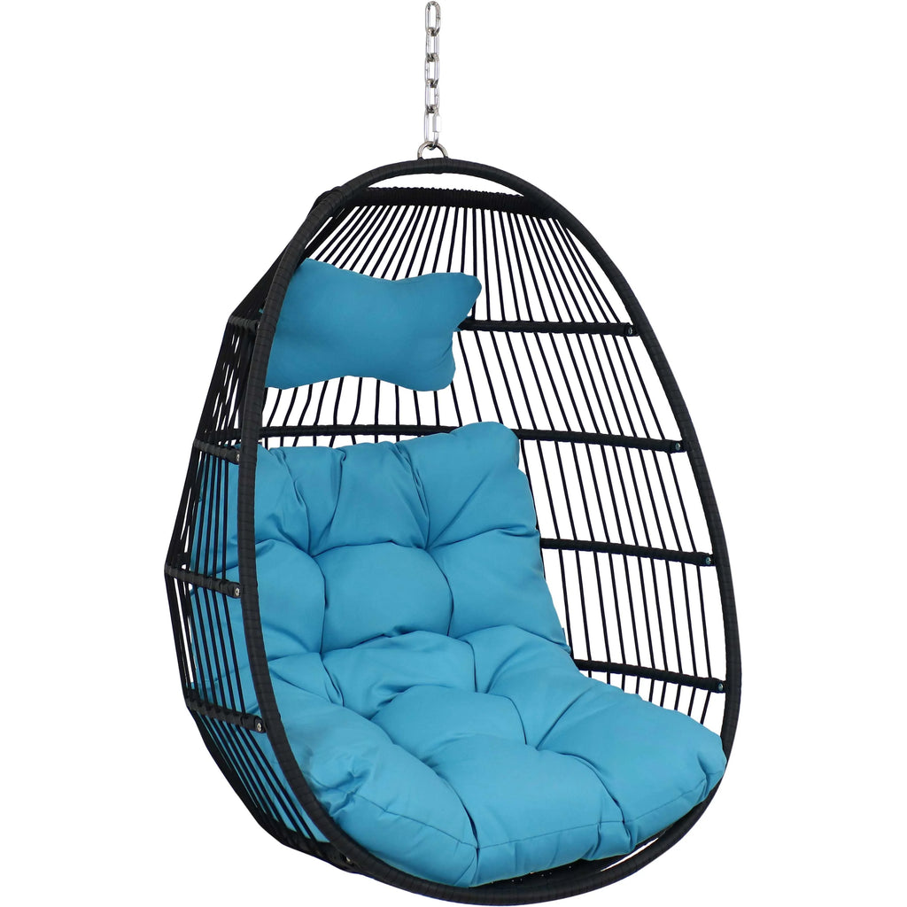 2025 Silla Colgante de Exterior Sunnydaze Julia en Forma de Huevo con Cojines