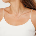 Collar con cadena ovalada de forma irregular K10YG/37-40cm/0.23mm