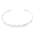 Joyería hawaiana / Plata 925 / Brazalete abierto tradicional / 0018
