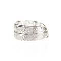 Joyería hawaiana / Plata 925 / Anillo de pluma / 0368
