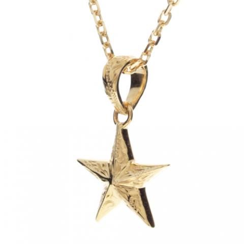 Joyería hawaiana / K14YG / Colgante Estrella de Ángel