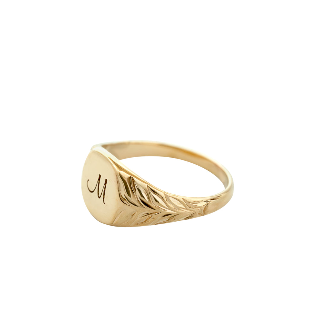 Joyería hawaiana / K10YG / Anillo inicial para bebé