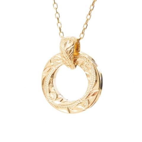 Joyería hawaiana / K14YG / Colgante Círculo Eterno