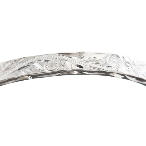 Joyería hawaiana / Plata 925 / Brazalete abierto tradicional / 0018