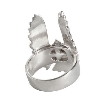 Joyería hawaiana / PLATA 925 / Anillo de turquesa con águila