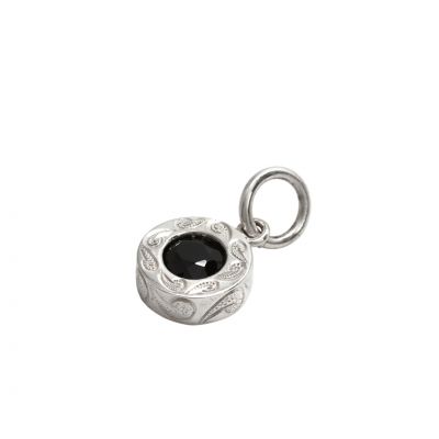 Joyería hawaiana / Plata 925 / Colgante de piedra redonda BO