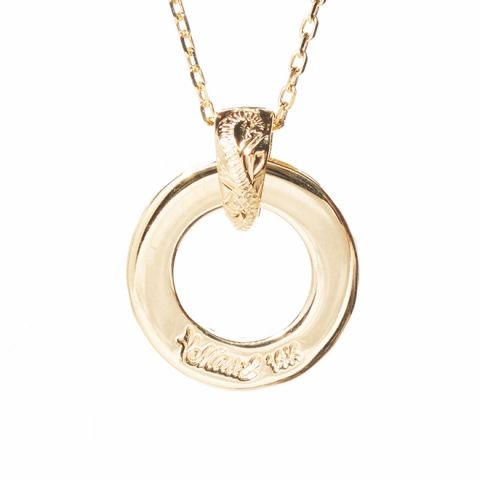 Joyería hawaiana / K14YG / Colgante Círculo Eterno