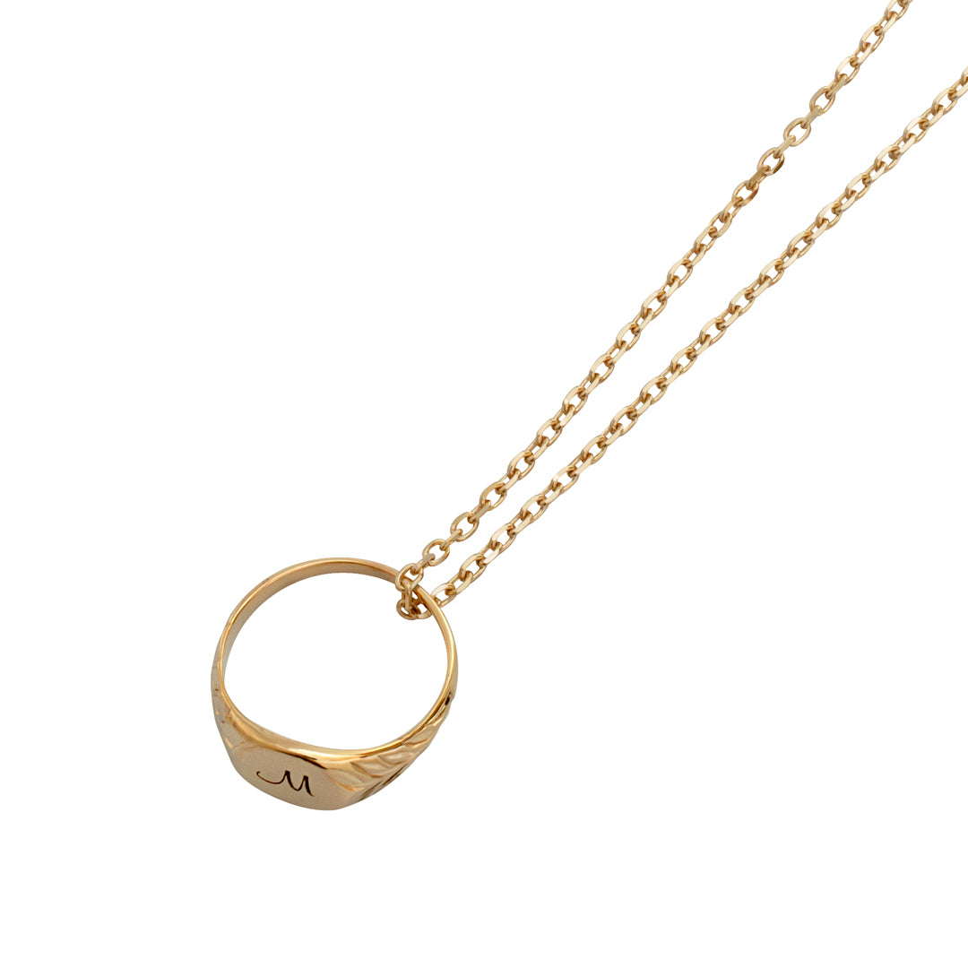 Joyería hawaiana / K10YG / Anillo inicial para bebé