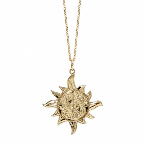 Joyería hawaiana / K10YG / Collar La (Sol)
