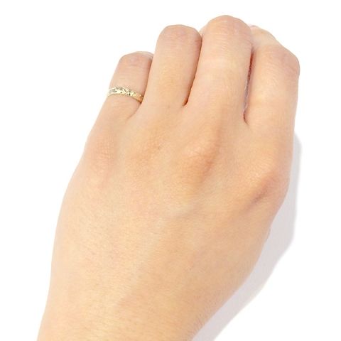 Joyería hawaiana / K14YG / Anillo pequeño para el dedo meñique / OE / 2,5 mm
