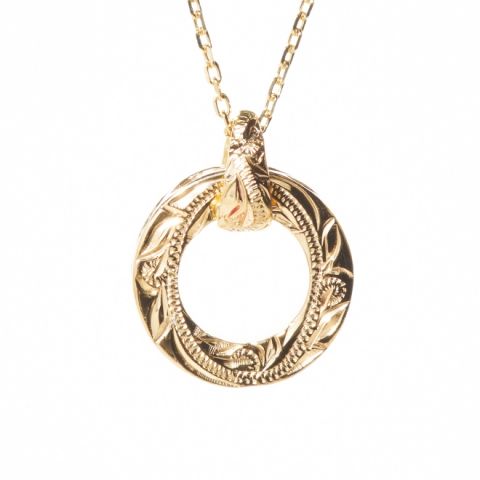 Joyería hawaiana / K14YG / Colgante Círculo Eterno