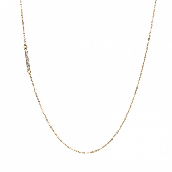 [Exclusivo de WEB] Joyería hawaiana / Plata 925 / K10YGC / Collar con placa