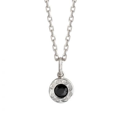 Joyería hawaiana / Plata 925 / Colgante de piedra redonda BO