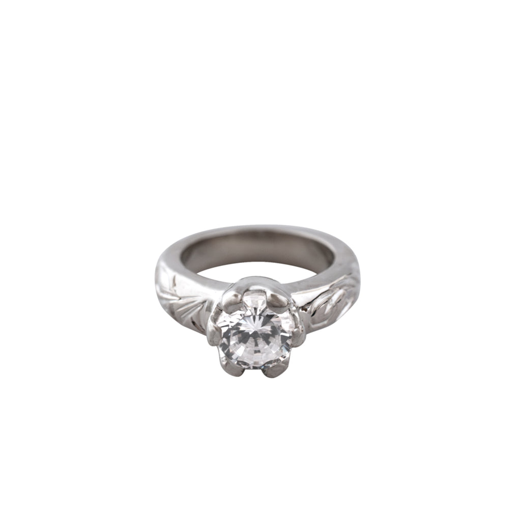 Joyería hawaiana / PLATA 925 / Anillo de bebé con piedra de nacimiento