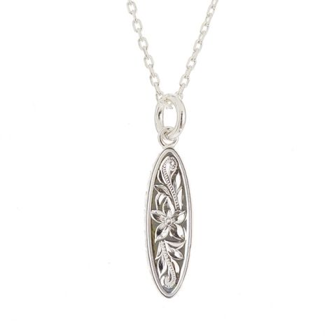Joyería hawaiana / Plata 925 / Colgante de tabla de surf (pequeño)