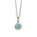 Joyería hawaiana / Plata 925 / Colgante de piedra redonda / Larimar