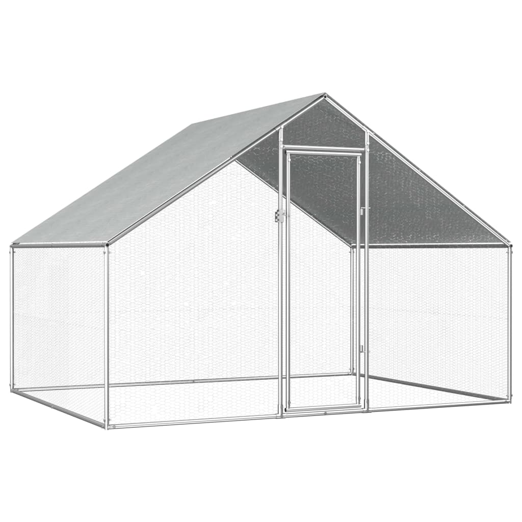 2025 Jaula para gallinas de acero 2,75 x 2 x 1,92 m – Recinto exterior seguro para aves de corral y pequeños animales