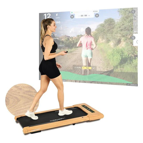 2025 Caminadora Walking Pad 4.2 – Diseño elegante en madera (0–6 km/h), compatible con aplicaciones